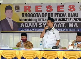 Anggota DPRD Provinsi Riau, Adam Syafaat MA Gelar Reses, Warga : Tolong Aspal Jalan Kami
