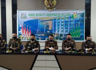 Ditengah Pandemi Covid-19, Kejari Rokan Hulu Peringati Hari Bhakti Adhyaksa Ke 60