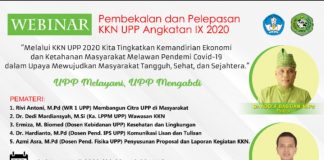 Rektor UPP “Melepas” 505 Mahasiswa KKN Angkatan IX 2020