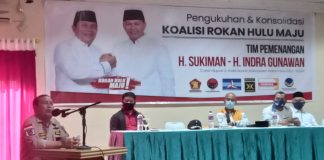 H Sukiman Mengukuhkan Tim Koalisi Rokan Hulu Maju