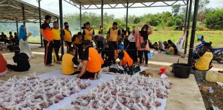 Hari Kedua Idul Adha, Polres Rohul Sembelih 7 Hewan Kurban di Komplek Mapolres