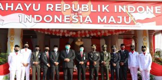 Ditengah Pandemi Covid-19, Upacara HUT RI di Kantor Bupati Rohul Berjalan Khidmat