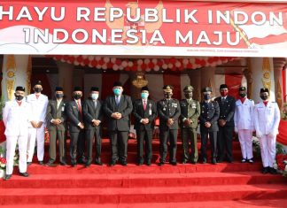 Ditengah Pandemi Covid-19, Upacara HUT RI di Kantor Bupati Rohul Berjalan Khidmat