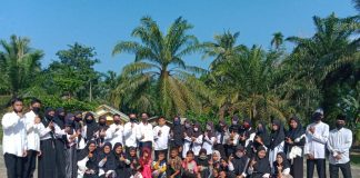 Peringati HUT RI Ditengah Pandemi, Dusun Kuala Tambusai Tetap Gelar Upacara