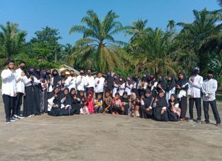 Peringati HUT RI Ditengah Pandemi, Dusun Kuala Tambusai Tetap Gelar Upacara