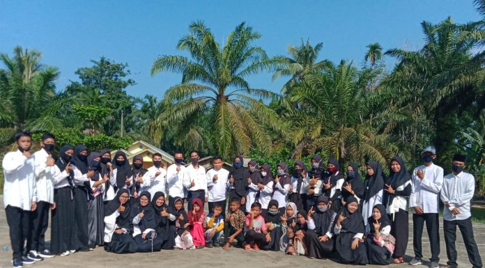Peringati HUT RI Ditengah Pandemi, Dusun Kuala Tambusai Tetap Gelar Upacara