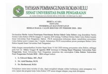 Senat UPP Umumkan 3 Nama Calon Rektor Periode 2020-2024