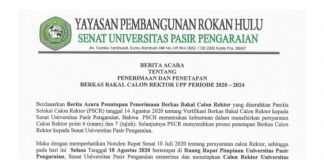 Senat UPP Umumkan 3 Nama Calon Rektor Periode 2020-2024