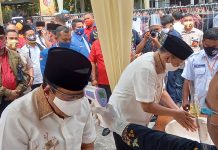 Mendaftar di KPU, H Sukiman dan Indra Gunawan Konvoi Dengan Ratusan Pendukung