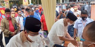 Mendaftar di KPU, H Sukiman dan Indra Gunawan Konvoi Dengan Ratusan Pendukung