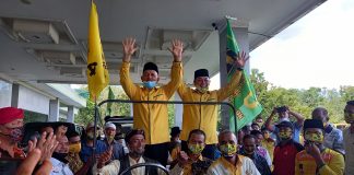 Menaiki HARTOP, Hamulian -Sahril Topan Mendaftar di KPU Rokan Hulu