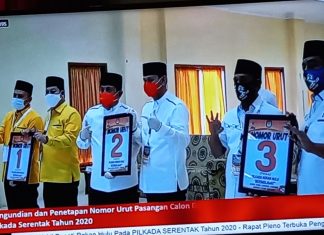 Calon Bupati Rohul Mencabut Nomor Urut, Berikut Nomor Keberuntungan Masing – Masing Calon