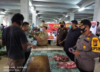 POLRES Rokan Hulu Gelar Apel Gerakan Menggunakan Masker