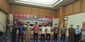 Menghadapi Pilkada 2020, Tiga Balon Bupati Rohul Hadiri Rakor Penegakan Hukum