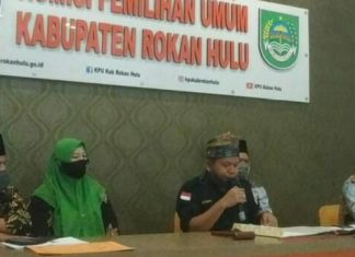 KPU Rohul Tetapkan Tiga Pasangan Calon Bupati dan Wakil Bupati Rokan Hulu 2020