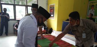Ditengah Pandemi, BPD Se Kecamatan Rambah Samo Ambil Sumpah dan Resmi Dilantik