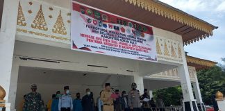 Tolak Anarkis dan Anti Pelanggaran Protokol Kesehatan, Polres dan Forkopimda Rohul Gelar Deklarasi