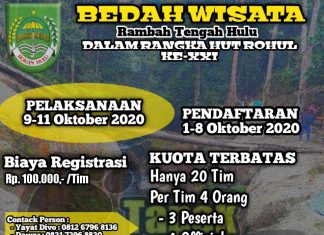 Sambut HUT Rohul ke 21 Tahun, Tapak Petualang Gelar Kegiatan Bedah Wisata