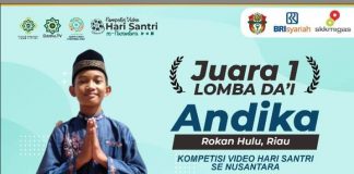 MEMBANGGAKAN, Putra Asal Rohul Raih Juara 1 DA’I Hari Santri Nasional