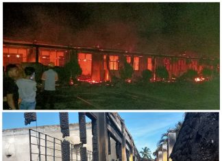 13 Ruangan SMPN 1 Rambah Hangus Dilalap Si Jago Merah
