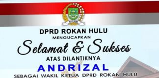 Selamat, Andrizal dan Riyomi Irsan Resmi Jabat Wakil Ketua dan Anggota DPRD Rohul