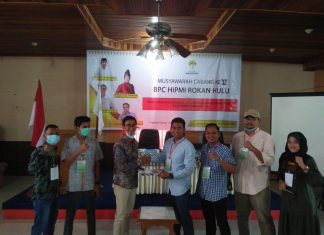 Lexsi Fanfair Terpilih Sebagai Ketum BPC HIPMI Rohul Periode 2021-2024