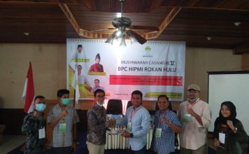 Lexsi Fanfair Terpilih Sebagai Ketum BPC HIPMI Rohul Periode 2021-2024