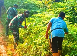 Jalan Menuju Objek Wisata Puncak Ranah Diperbaiki Dalam Program TMMD ke 110