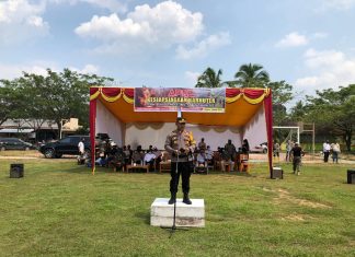 Dalam Satu Hari, Kapolres Rohul Pimpin Dua Apel Kesiapsiagaan Pencegahan Karlahut