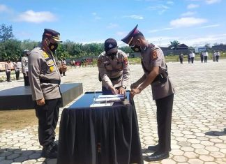 Promosi Jabatan, IPTU Suheri Sitorus Gantikan AKP Budi Ikhsani Sebagai Kapolsek Rambah Hilir