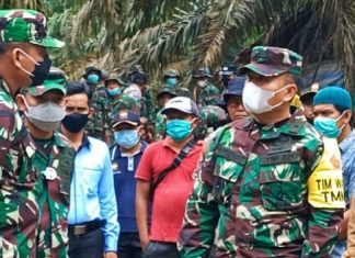 Waaster Kasad Brigjen TNI, Doni Hutabarat Tinjau Langsung Kegiatan TMMD Ke 110 di Rohul