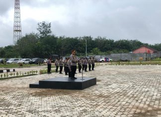 Polres Rohul Gelar Apel Operasi Keselamatan Lancang Kuning 2021