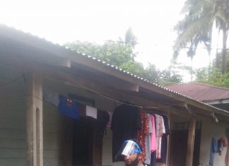 Dukung Perangi Penyebaran Covid-19, Pemdes Lubuk Napal Semprot Disinfektan di Rumah Warga