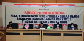 Paslon Sukiman-Indra Gunawan Raih Suara Terbanyak Hasil Rapat Pleno Oleh KPU Rohul