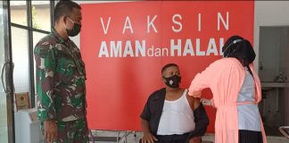 Puluhan Warakawuri, Purnawirawan TNI dan Prajurit di Rohul Terima Vaksin