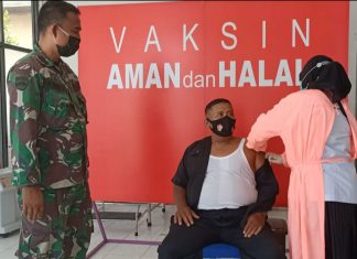 Puluhan Warakawuri, Purnawirawan TNI dan Prajurit di Rohul Terima Vaksin