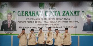 “Gerakan Cinta Zakat” Diluncurkan, Armen : Hanya Tiga Perusahaan di Rohul Rutin Membayar Zakat di Baznas