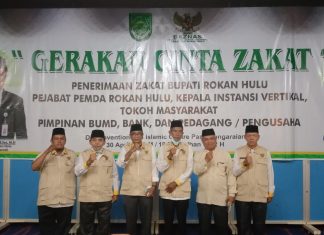 “Gerakan Cinta Zakat” Diluncurkan, Armen : Hanya Tiga Perusahaan di Rohul Rutin Membayar Zakat di Baznas