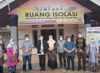 Ruangan Isolasi Desa Aliantan Terlihat Mewah dan Bersih, Plh Bupati Rohul Beri Apresiasi