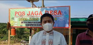 Plh Bupati Rohul Puji Posko PPKM di Desa Kumain, Harap Desa Lain Melakukan Hal yang Sama