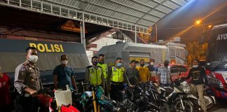 Tertibkan Aksi Balap Liar, Sat Lantas Polres Rohul Amankan 8 Sepeda Motor