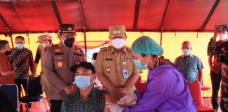 Jelang HUT Bhayangkara ke 75, Polres Rohul Gelar Vaksinasi Massal