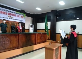 Aurora Quintina SH MH Resmi Pegang Jabatan Wakil Ketua PN Rohul