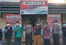 Tim Satgas Covid-19 Rohul Tinjau Posko PPKM Mikro di Desa Bengkolan Salak