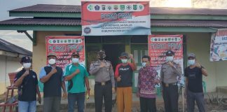 Tim Satgas Covid-19 Rohul Tinjau Posko PPKM Mikro di Desa Bengkolan Salak