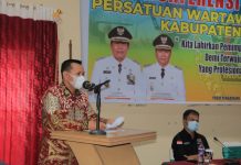 Hadiri Konferensi V PWI Rohul, Wabup : Awak Media Sebagai Kontrol Sosial