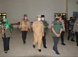 Tinjau Kesiapan Tempat Isoter, Gubri Lakukan Kunker ke Negeri Seribu Suluk