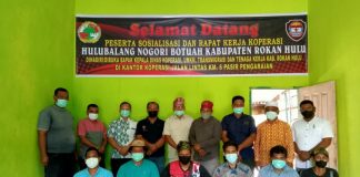 Pasca Terbentuk, DikopUKMnakertrans Rohul Beri Penyuluhan Kepada Koperasi Hulubalang Nogori Butuah