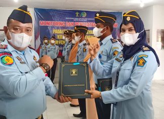 5 Petugas Lapas Kelas IIB Pasir Pengaraian Naik Pangkat