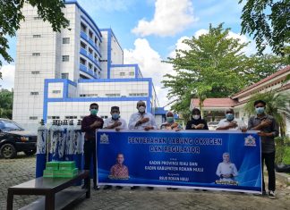 KADIN Rohul Serahkan Bantuan 20 Tabung Oksigen & 5 Regulator Ke RSUD Rokan Hulu